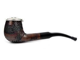 Трубка курительная Pipsan под охладитель №OB141 изогнутая с крышкой