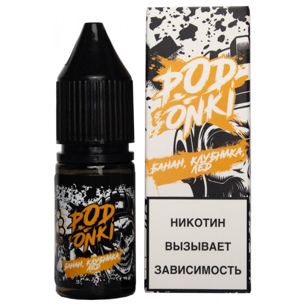 Жидкость Podonki V1 SALT - Strawberry Banana Ice, 10 мл