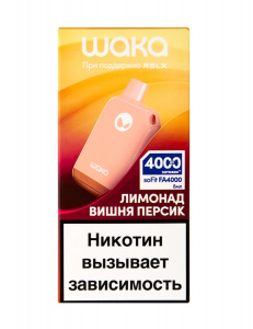 Одноразовый Pod WAKA SOFIT 4000 - Вишня Персик Лимонад