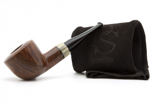 Трубка курительная Pipe № 22 бук изогнутая, фильтр 9мм, подставка, чехол