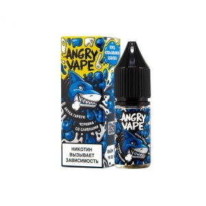 Жидкость Angry Vape Salt - Акула Гарпун (черника со сливками), 10 мл МТ 