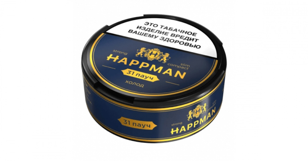 Жевательный табак HAPPMAN Slim Compact (10гр) - Холод
