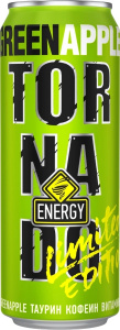 Энерг.напиток TORNADO Energy Green Apple  0,45л ж/б (М)