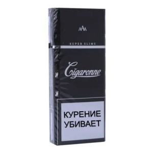 Сигареты с/ф Cigaronne Super Slims Black