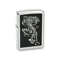 Зажигалка бензиновая под Zippo &quot;Тигр&quot; чёрно-белая