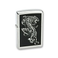 Зажигалка бензиновая под Zippo "Тигр" чёрно-белая