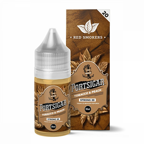 Жидкость PORTSIGAR Salt - Tobacco&amp;Peach, 30 мл